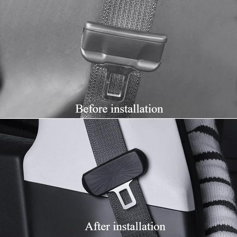 For Tesla Model 3/Y/3+/Model Y Launch 2025-2025 Seat Belt Protective Cover Silicone Safety Belt Anti Collision Cover Accessories