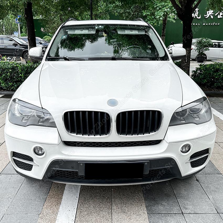 Auto-Scheinwerfer-Augenbraue Augenlid-Aufkleber für BMW X5 E70 30d 48i 30i 35d 40d 30d 50i 35i M50d 2006-2013 Zierleuchte Abdeckung Karosserie-Kits