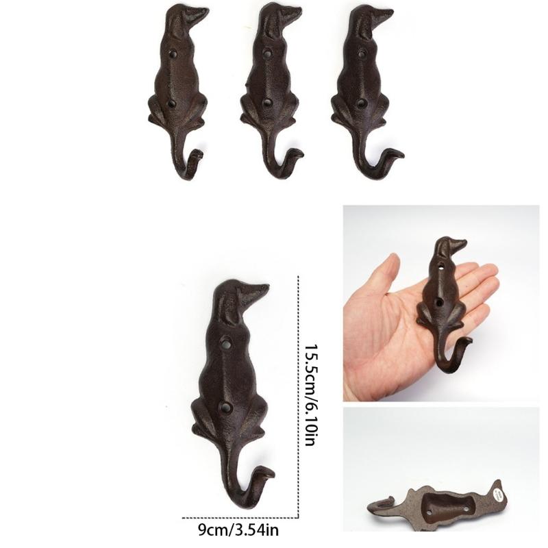 Practical Iron Hook With Dog Design Rusts Resistant Iron Dog Hook Suitable For Hanging Small Items Like Coats And Keys