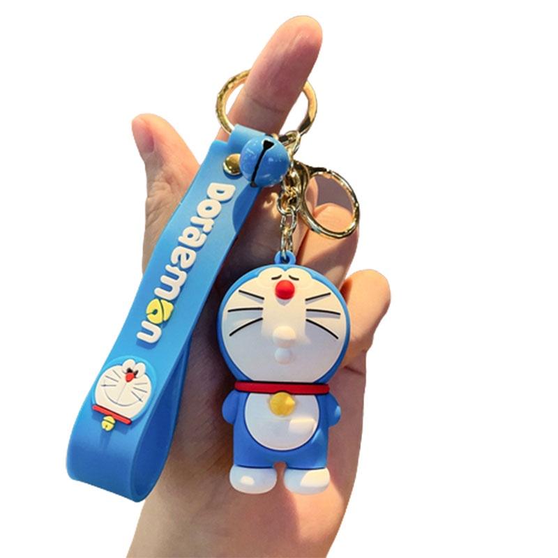 Keychain Doraemon Pvc Figurine Car Keyring Schoolbag Pendant Gifts Halloween