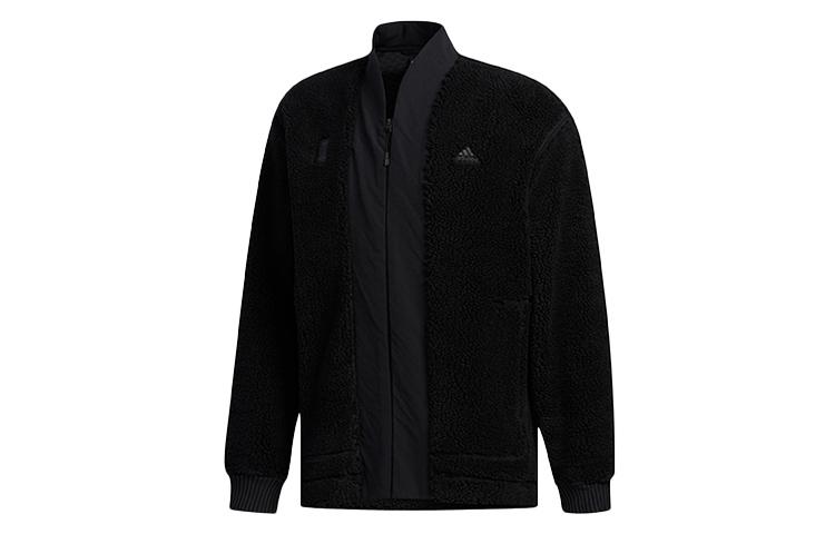 Adidas Velvet Jackets Men s Black Stand Collar Moderate FM9351 XL