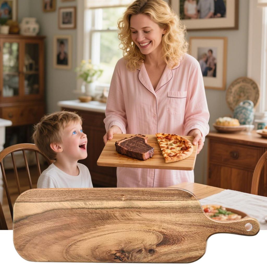 Chopping Board Cutting Board with Handle Double-Sided Serving Plates for Kitchen Cheese Commercial Restaurant RV Outdoor Camping