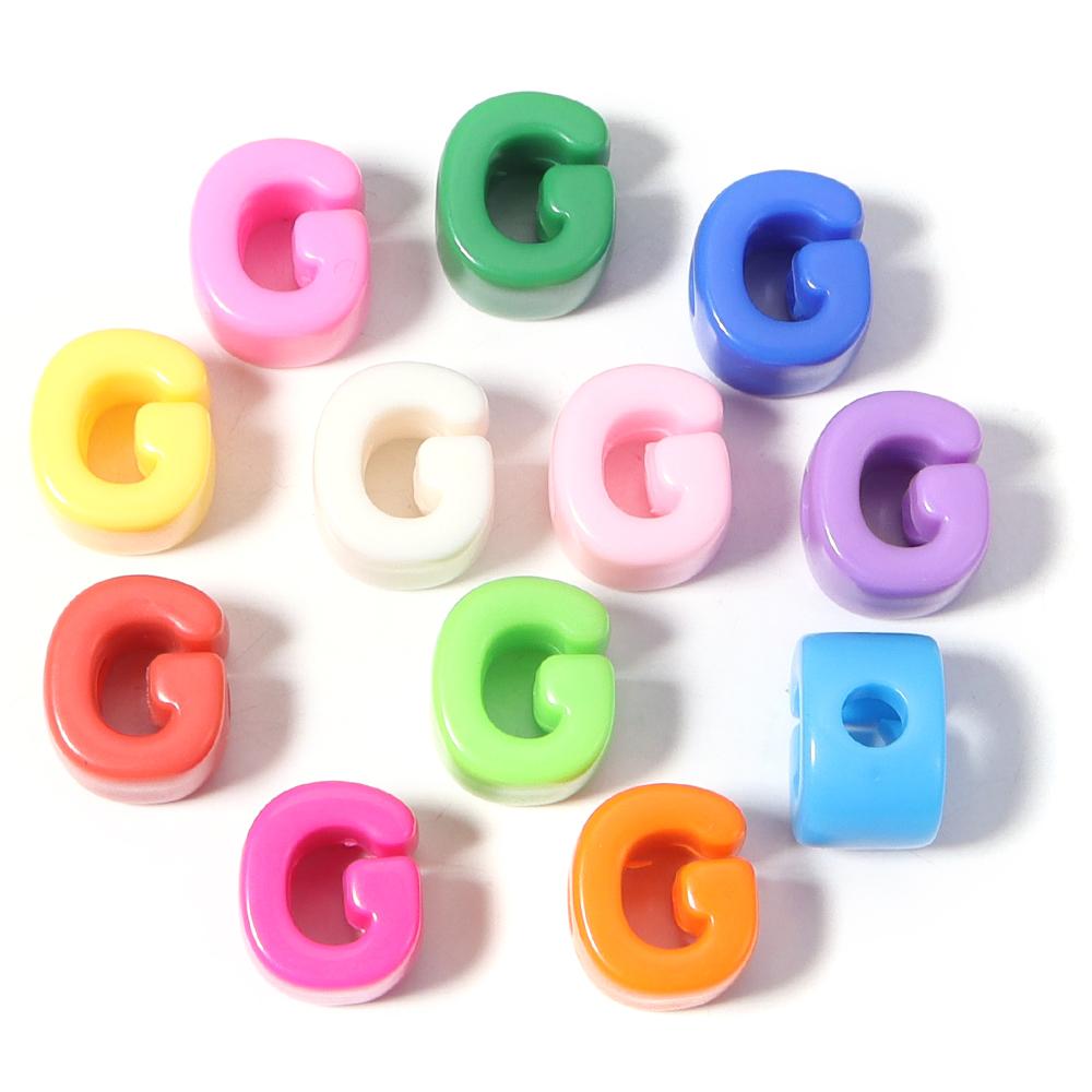 10pcs A-Z Letter Beads Acrylic Alphabet Beads Largr Size Loose Beads  For Jewelry Making DIY Keychain Phone Chain Accessories
