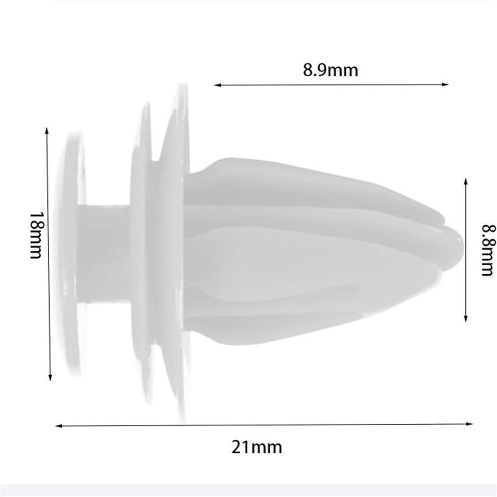 Reinforced Nylon Car Door Panel Fixing Clips High Strength Upholstery Clips Genuine Replacement (White + Matte)