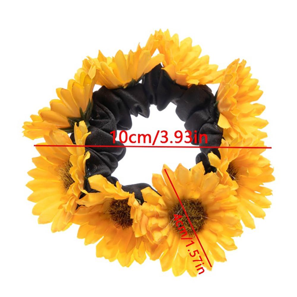 Sunflower Ponytail Headband With High-End Feel Carnival Headband Suitable For Party Fan Hair Accessories With Large Intestine Lo