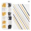 Gold Silver Metal Nail Art Chains 1 Box 12 Grids Bead Studs Decor for DIY Manicure Nail Art Creation