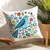 Butterfly, Bird And Flower Print Pillow Case Home Living Room Decoration Linen Pillowcover Pillow Cases Cushion Cover