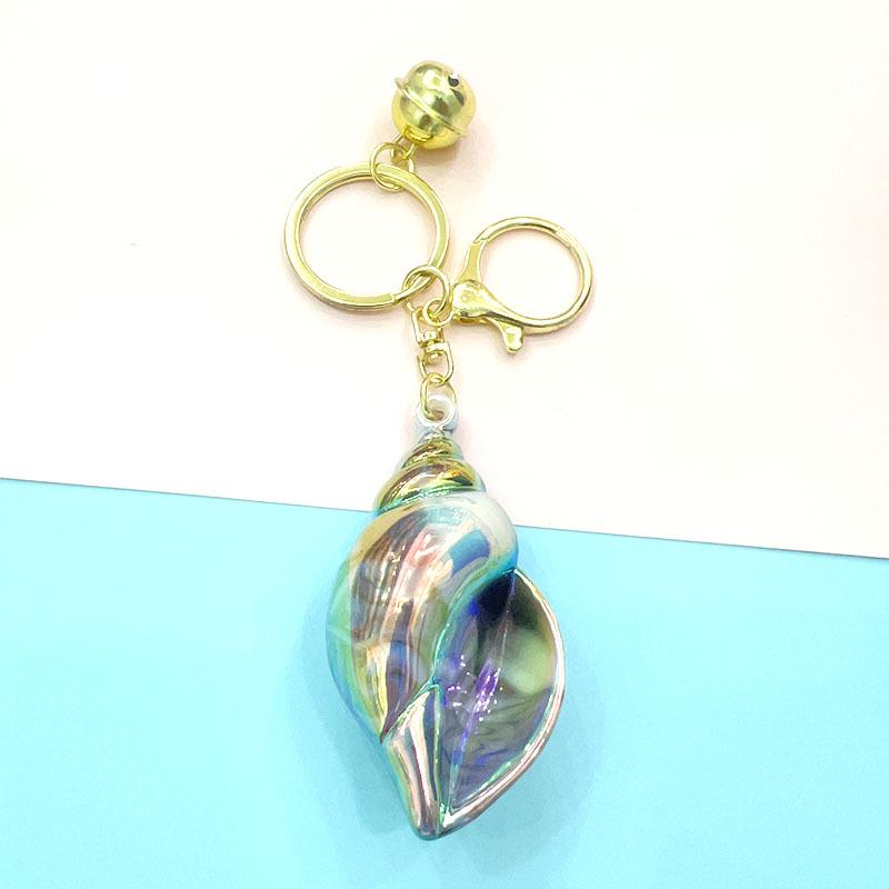 Iridescent Shell Starfish Keychain Pendant - Unique Accessory & Gift