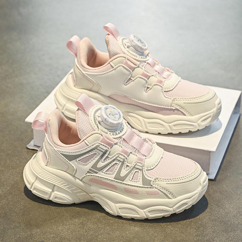 Girls' sports shoes autumn and winter 2025 new velvet thermal cotton shoes children's dad shoes medium and older children's running shoes