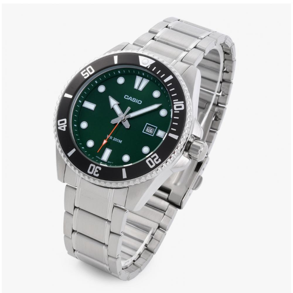 CaSio Mdv 107d 3a2vdf  Mdv 107d 3a2  Analog Black Marlin Men S Metal Watch