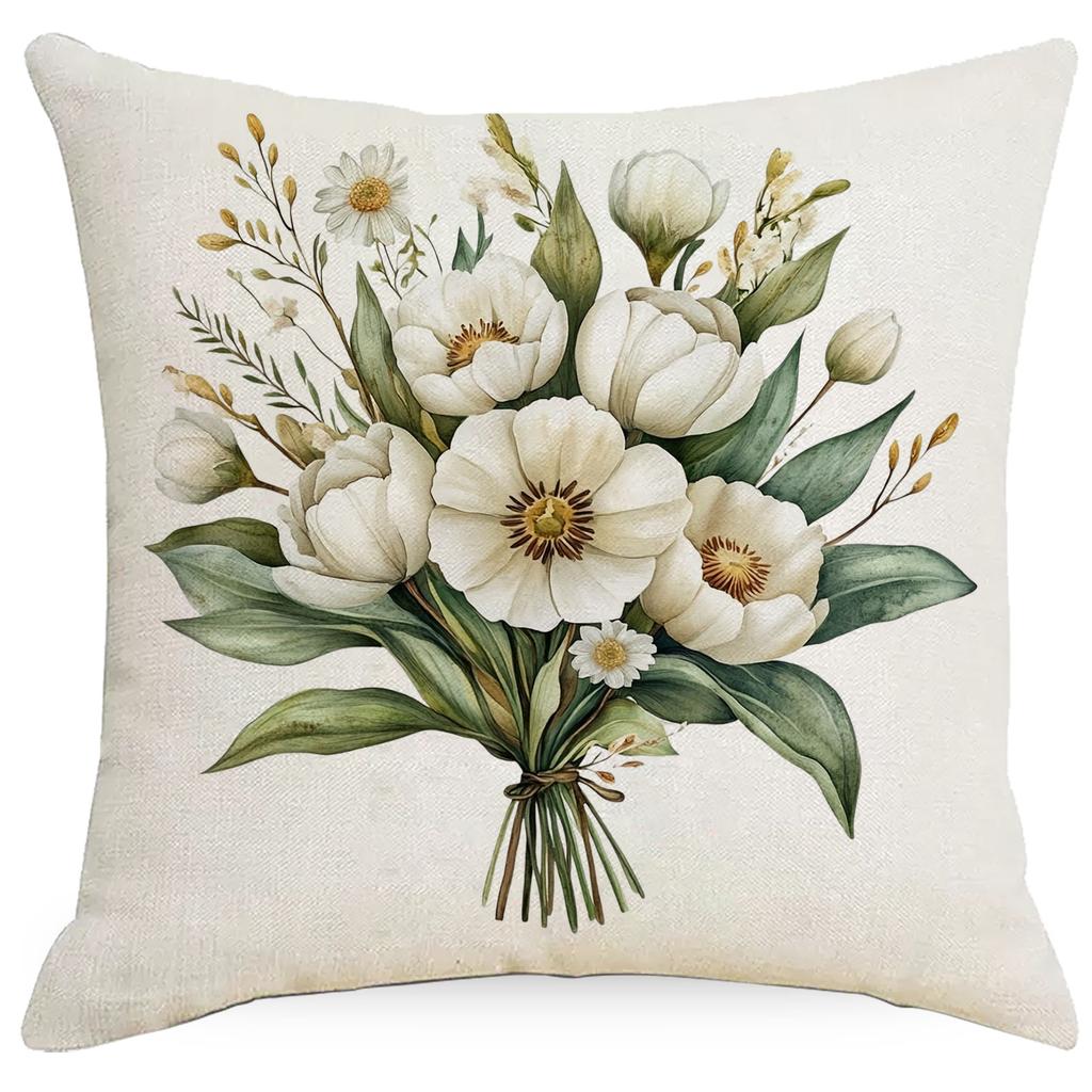 Retro Farmhouse Pillowcase Floral Animal Home Sofa Cushion Pillowcase