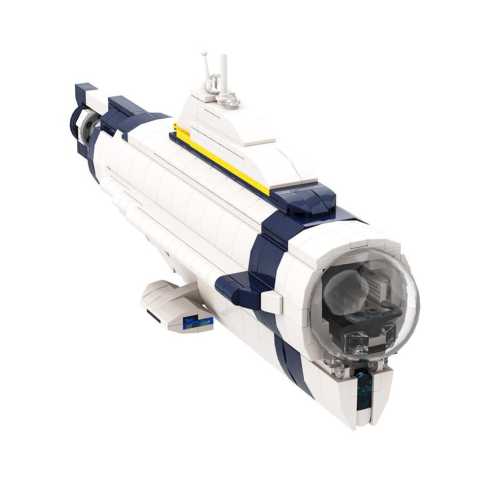 Gobricks MOC Subnautica Cyclops Vehicle submarine Building Blocks Set Educational Toys For Kid Birthday Gift Bricks Game