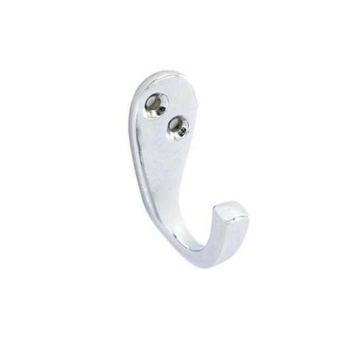 Securit Victorian Chrome Coat Hook (Pack of 2)