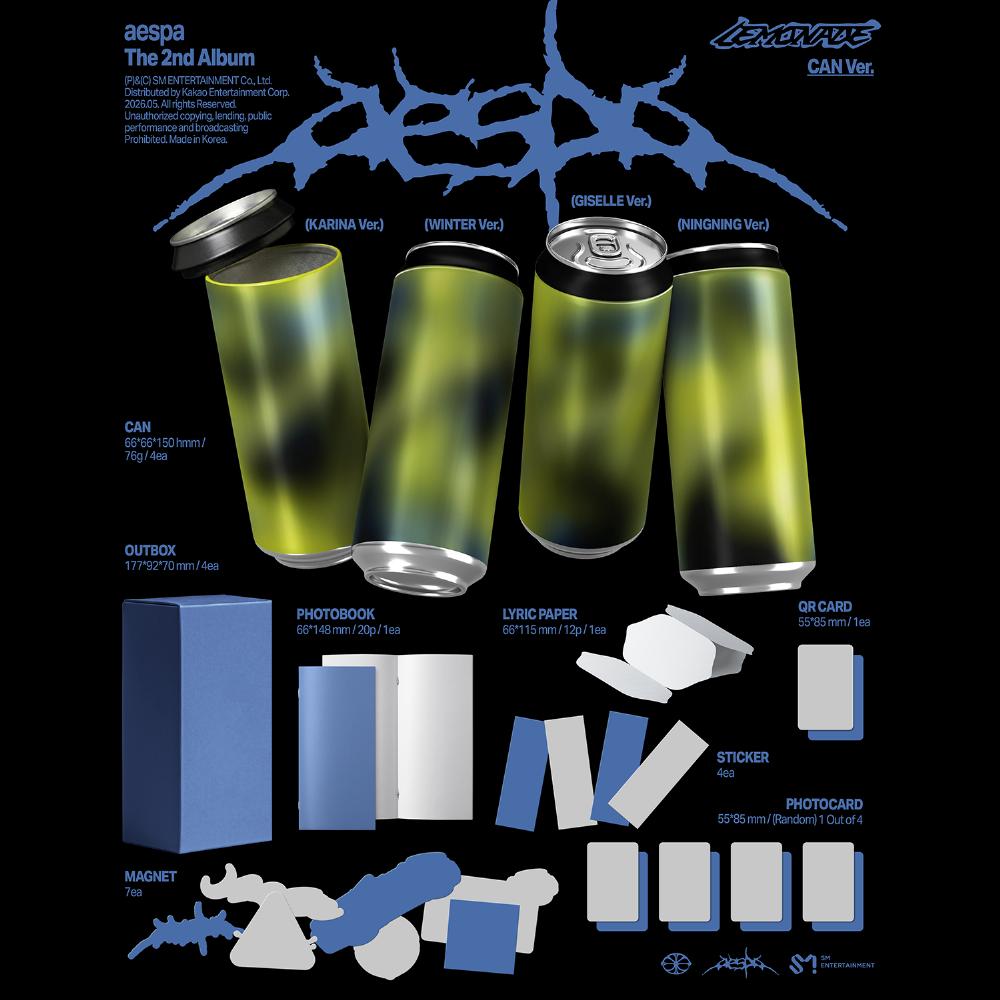 Pre-order Aespa The 2nd Album LEMONADE CAN Ver.