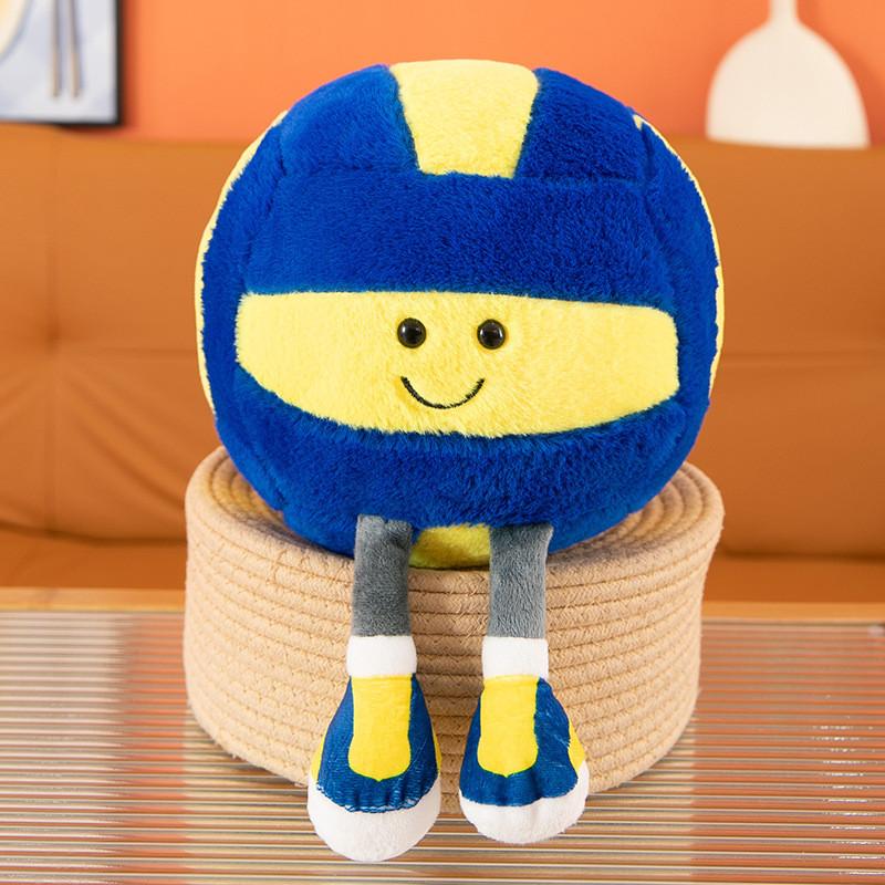 Toys Basketball Plush Cartoon Spherical Shape Motion Fill Doll Pillow Accompany