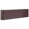 VidaXL Lit Surélevé de Jardin Pot à Fleurs Boîte à Plantes Lit Surélevé Patio Terrasse Extérieur Acier Galvanisé 260x40x68cm 318905