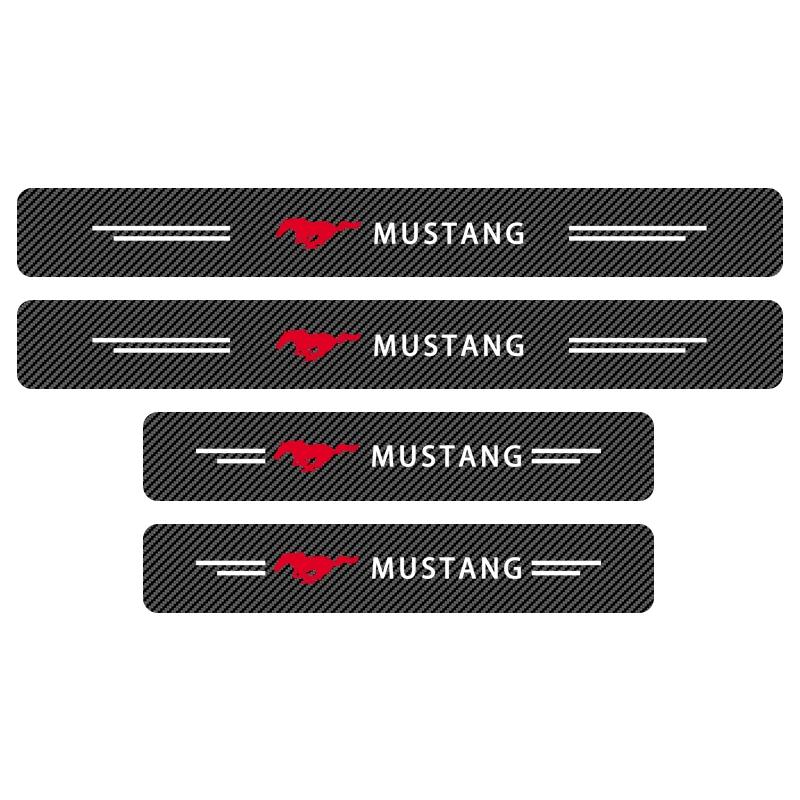 

Car Sticker Car Door Plate Carbon Fiber Threshold Protector Sticker Car Styling For Ford Fiesta EcoSport Ranger Mondeo Mustang F