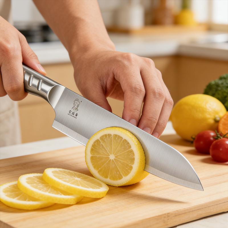 WXCOO Professional Japanese Knife Kitchen Knife for Cooking Ergonomic Handle 7Inch Fruit Cutter Santoku Knives Kitchen Supplies