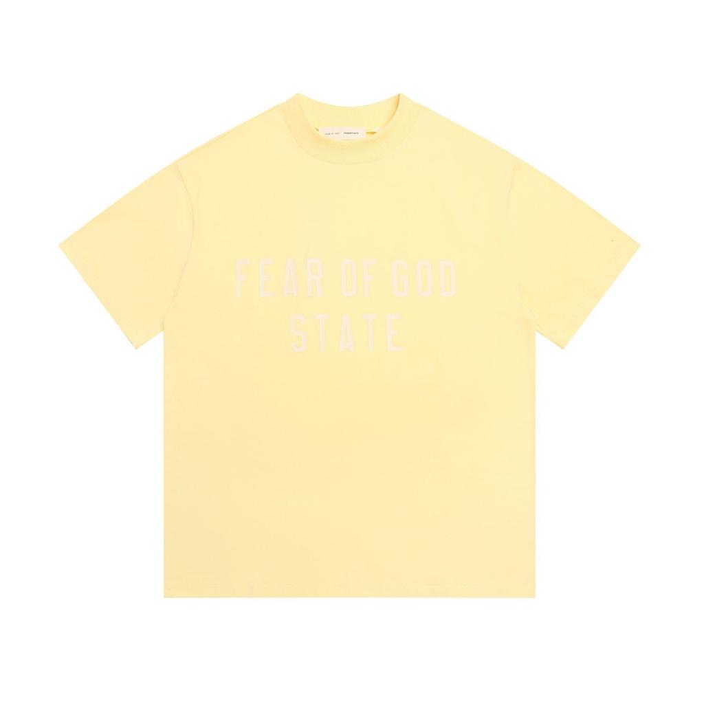 Cross-border foreign trade European and American trendy brand summer ESSENTIALS printing short-sleeved men's and women's round neck loose leisure