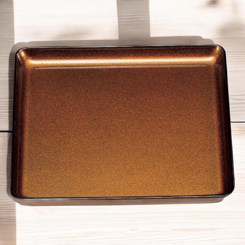 Fyrkantig bricka lackvaror Tillverkad i Japan J-kitchens (Obon) - Svart, 30cm, (ABS-harts),