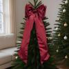Christmas Tree Bows Large Red Party Decorations Bow Ornaments For Christmas Tree Topper For Party Indoor Bedroom Outdoor Office