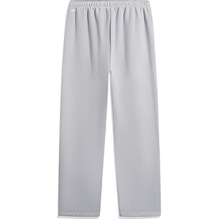 Li-Ning Badfive Letter Straight Leg Drawstring Fleece Mid Waist Loose Knit Sports Pants Men Bottoms Gray Mixed-Gray AKLU521-4