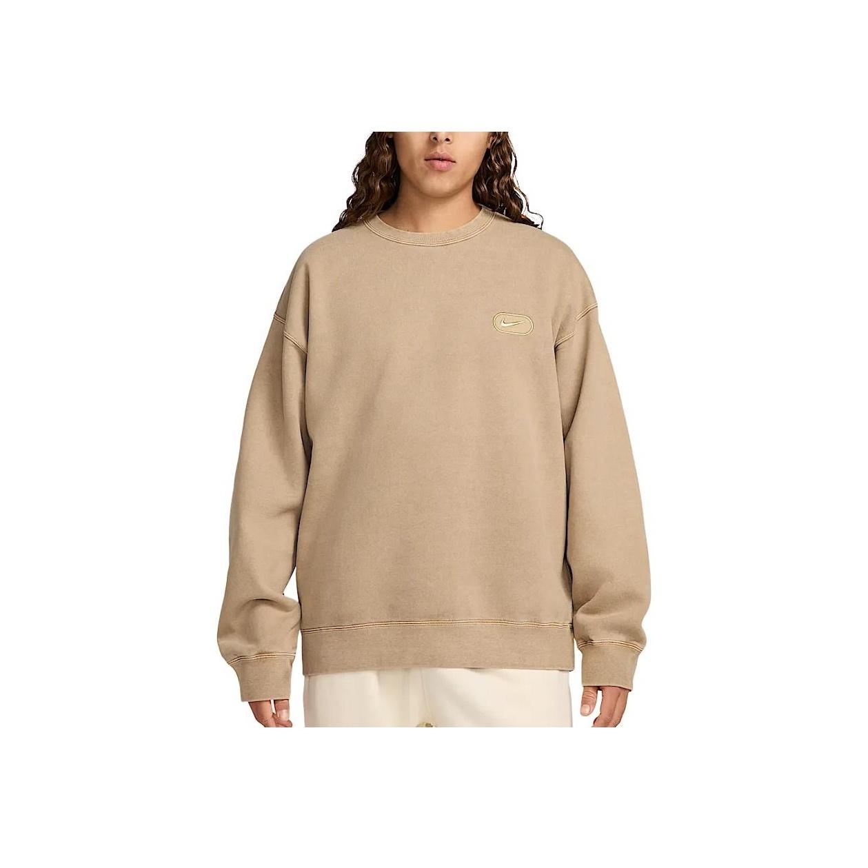 

Nike Свитшот мужской флисовый с длинным рукавом свободного кроя Solo Swoosh, бежевый HJ2236-297 L