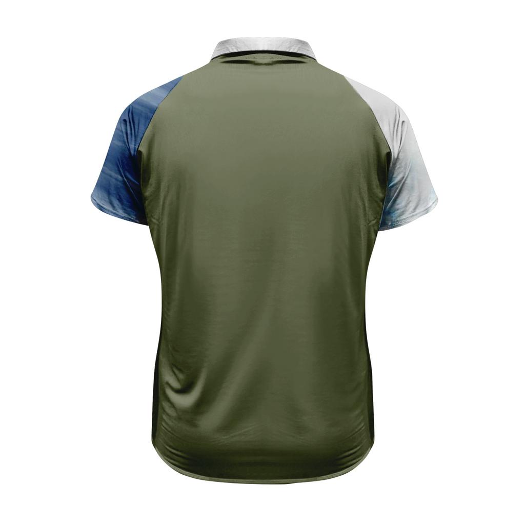 Men's  Golf Shirt Casual Sports V Neck Ribbed  Collar Short Sleeve Fashion Casual Solid Color Plain Spring & Summer Regular Fit