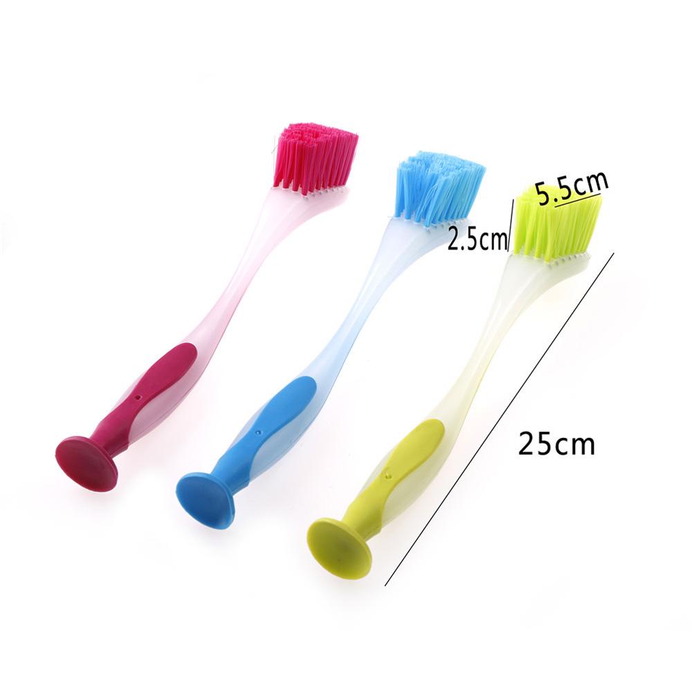 Suction Cup Bowl Household Vertical Pot Brush Cleaning Brush Kitchen Accessories Washing Tool