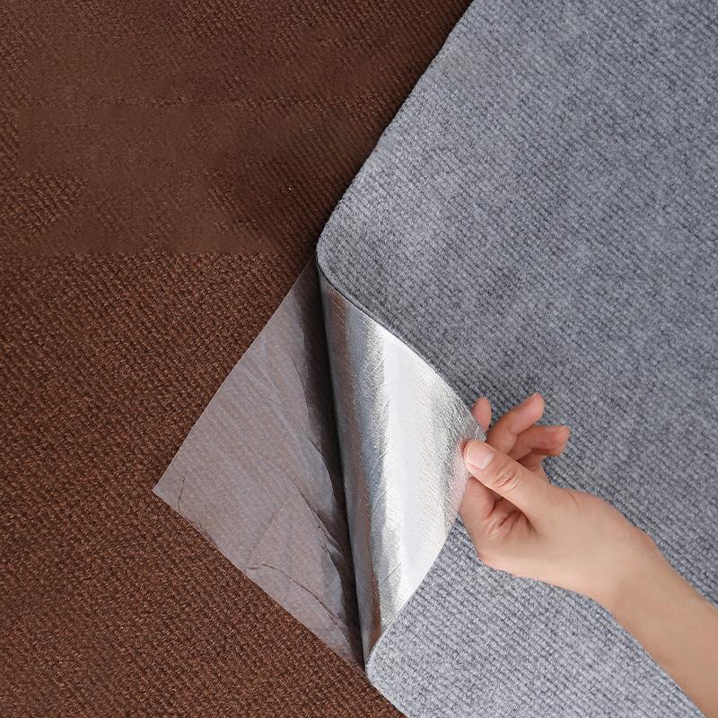 4mm Thickened Self-adsorption Splicing Non-slip Carpet Office Living Room Bedroom Waterproof Wear-resistant Floor Mat Home Decor