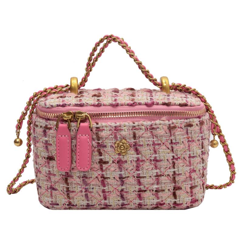 Small Bag Women's New Fashion Knitted Chain Messenger Bag Mini Bag