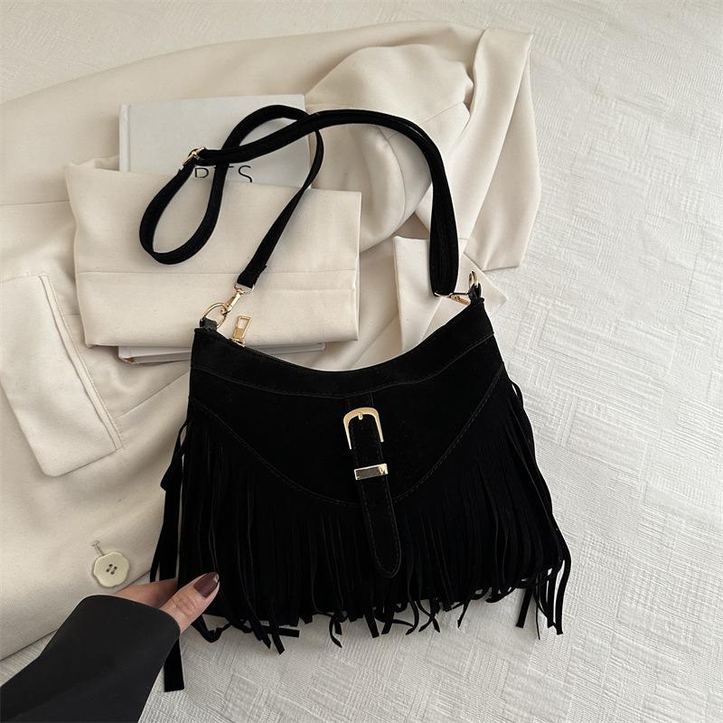 Women Summer Fringe Bohemian Retro Small Daily Crossbody Tote Bag