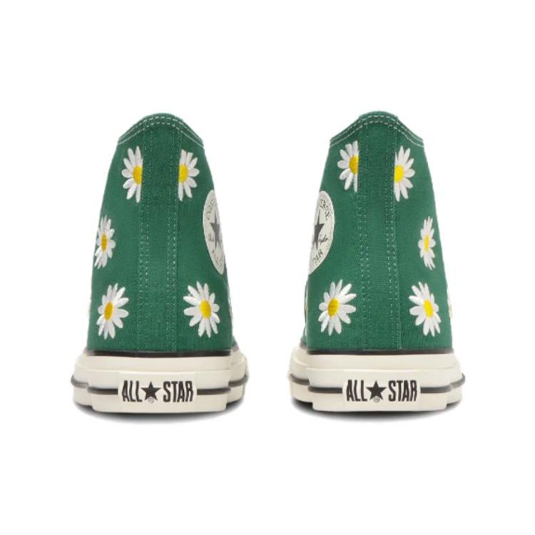 Converse All Star® Daisyflower Hi Retro Easy Wear High-Top Canvas Shoes Unisex Sneakers Green White 31308070