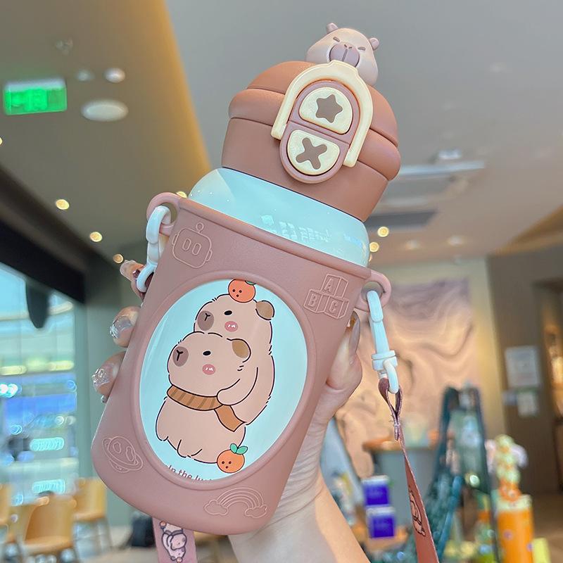 

Doll Children s Pot 316 Stainless Steel Double Drink Thermos Cup, A Must-have Water Cup for Students To Go To School 500ml