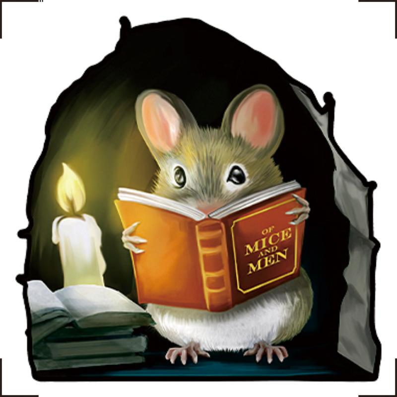 

Рождественская наклейка на стену с мышью, мышь для чтения книг, настенная 3D наклейка, забавная очаровательная наклейка на стену, угловая наклейка, детская комната, детская Рождественский декор 1pc
