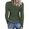 Dámské a zimní tričko se štíhlým dnem Móda Ležérní Jednobarevné Pulovr se čtvercovým výstřihem Dlouhý rukáv Top