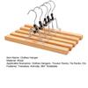 5Pcs Horse-Face Skirt Hanger Traceless Anti-slip Windproof 360° Rotatable Strong Load Bearing Solid Wood JK Skirt Pants Trousers Clothing Drying Rack