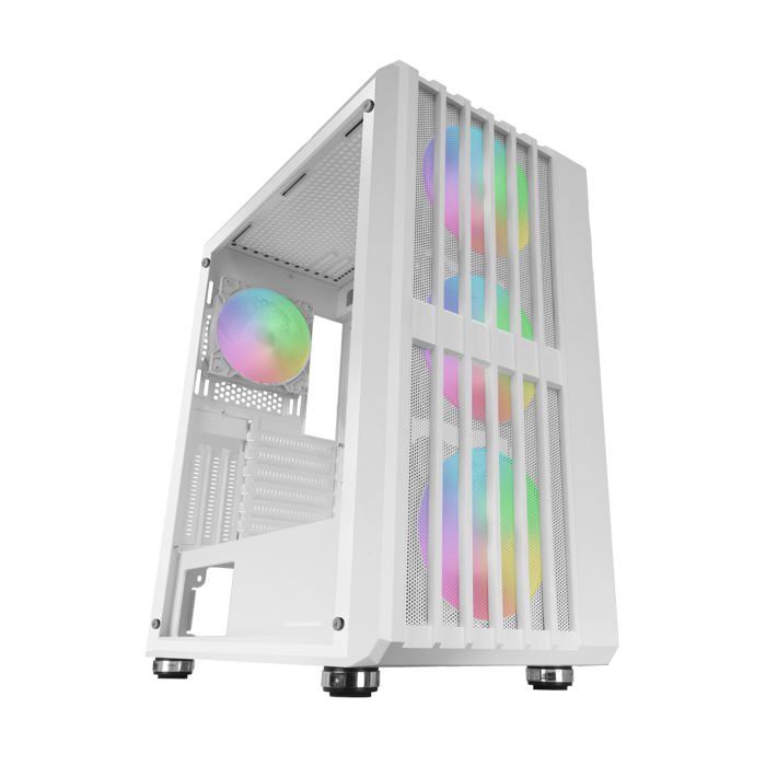 Boîtier Gaming ATX - Mars Gaming - MC-VAULT - 4 Ventilateurs ARGB - Panneau Mesh - Verre Trempé