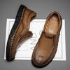 Fashion Golden Sapling Man Loafers Genuine Leather Shoes Handmade Sewing Men's Casual Business Shoe Leisure Party Flats Office Loafers