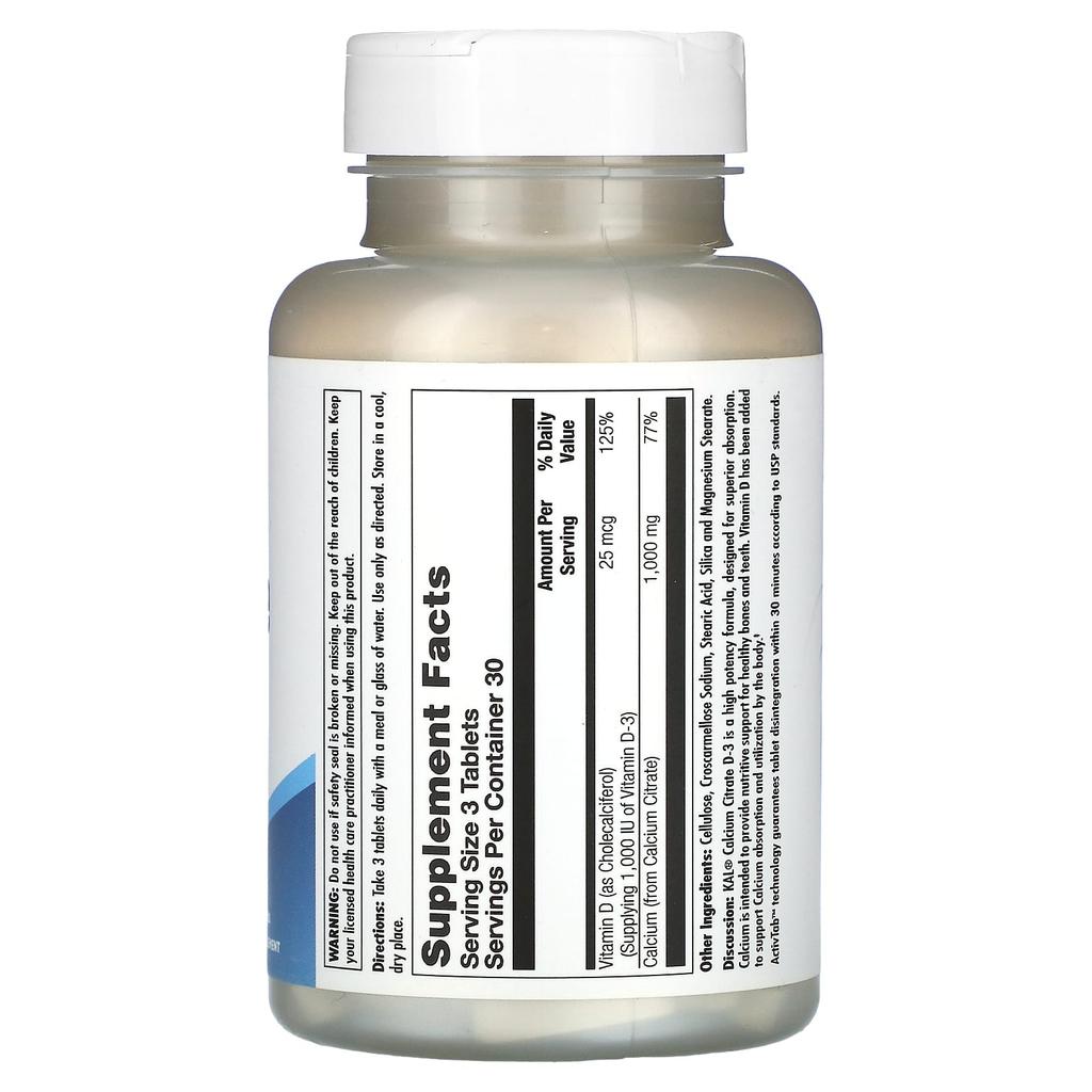 Calcium Citrate D-3, 90 tablets