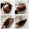 Women's Faux Leather Crescent Bag, Soft Dumpling Shoulder Crossbody Purse, Zipper Closure Handbag for Daily Use