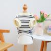 PETCIRCLE Black & White Striped Pet Vest & Leash for Dogs and Cats
