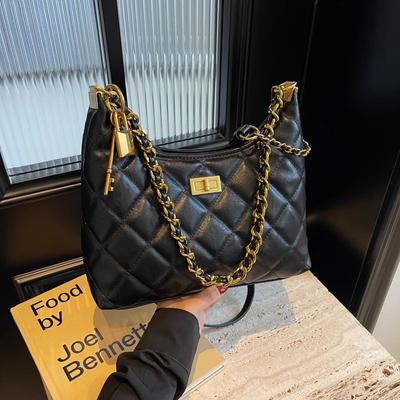 Autumn New Versatile Tote Women's Rhombus Chain Bag One Shoulder Crossbody Handbag