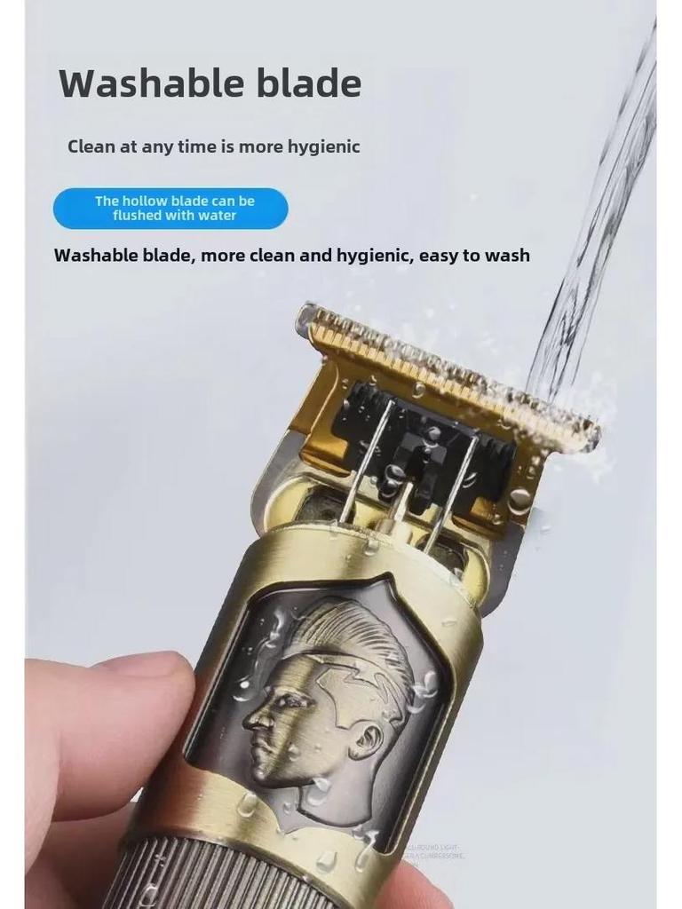 Buddha Kopf T9 Retro Elektrischer Haarschneider mit Schnitzmesser