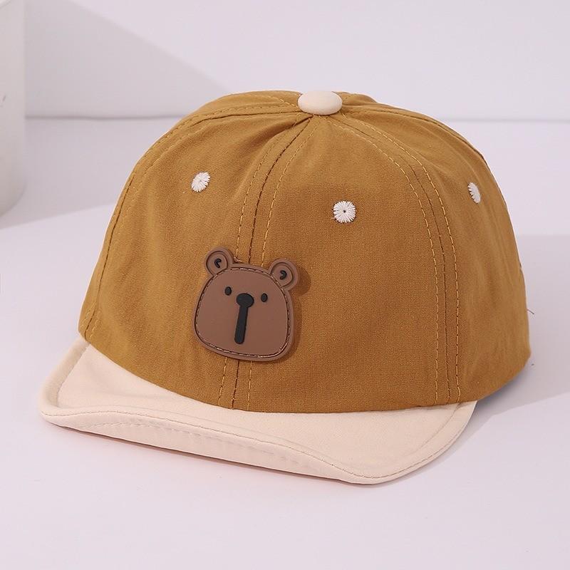 Cute Bear Kids Baseball Cap With Sunshade For Spring Autumn Playtime