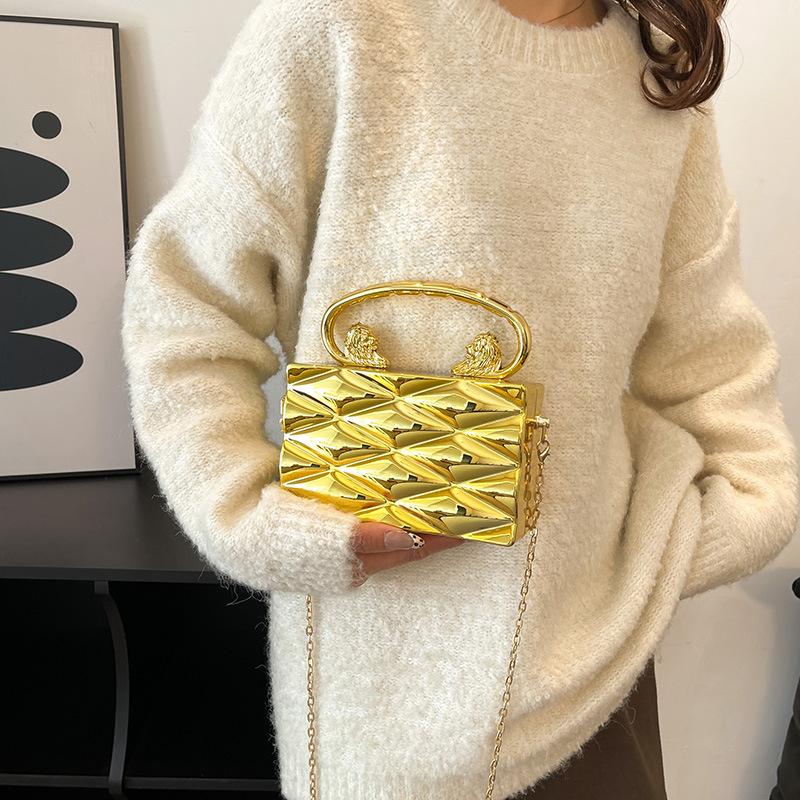 Geometric Handbag Designer For Women Luxuy Gold Evening Clutch Bag Fashion Party Purse Silver Lady Mini Crossbody Bag