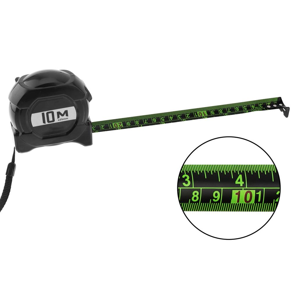 5-10M Self Locking Fluorescent Tape Measure Heavy Duty Professional Construction DIY