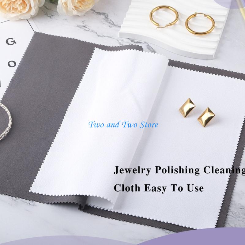HX6F Professional Multilayer Silver Polishing Rag Silver Restoration Fabric for Delicate Necklace Ring and Other Fine Jewelry