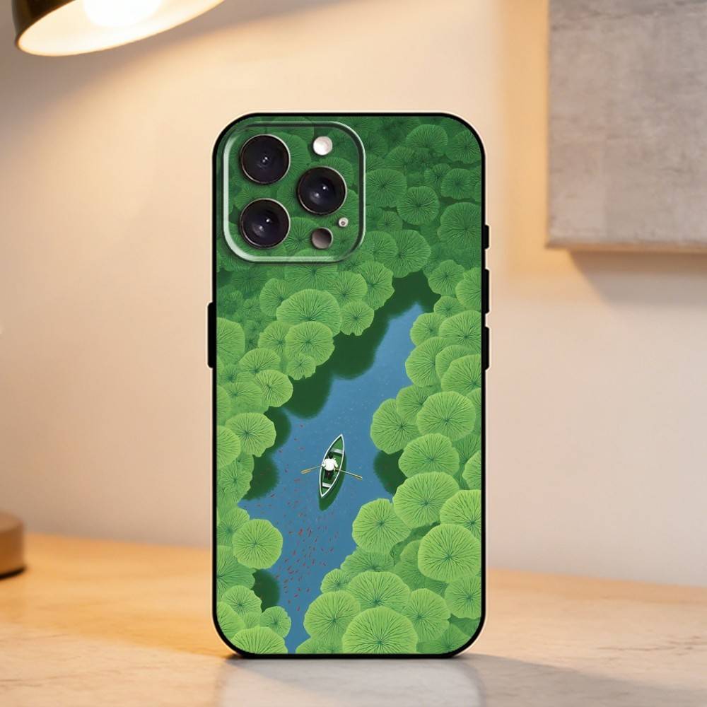 

H-Human And Natural Scenery Phone Case For iPhone 17,16,15,14,13,12,11 Plus,Pro Max,XS,Soft Silicone Black Cover iPhone13PROMAX