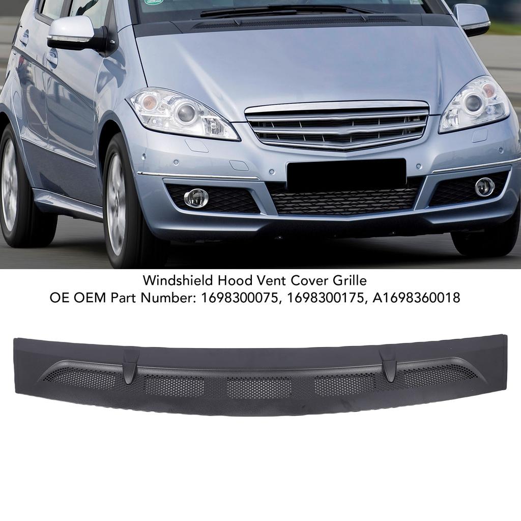 Windshield Hood Vent Cover Grille Stylish Improve Airflow A1698360018 Replacement Windshield Wiper Cowl Cover Panel